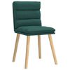 vidaXL Chaises à manger lot de 2 vert foncé tissu