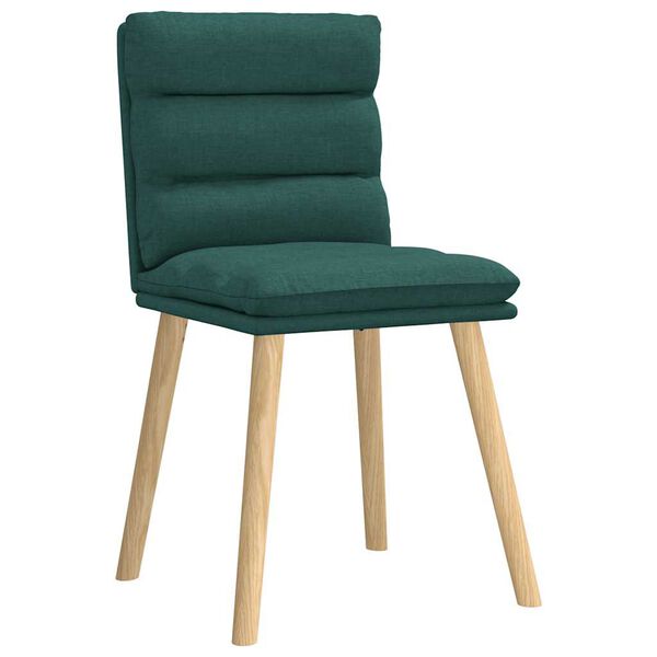 vidaXL Chaises à manger lot de 2 vert foncé tissu