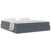 vidaXL Lit avec rangement et matelas Gris foncé 160 x 200 cm Velours