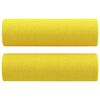 vidaXL Ensemble de canap&eacute;s 3 pcs avec coussins jaune clair tissu