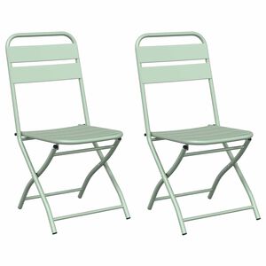 vidaXL Chaise de jardin pliante 2 pc Menthe claire