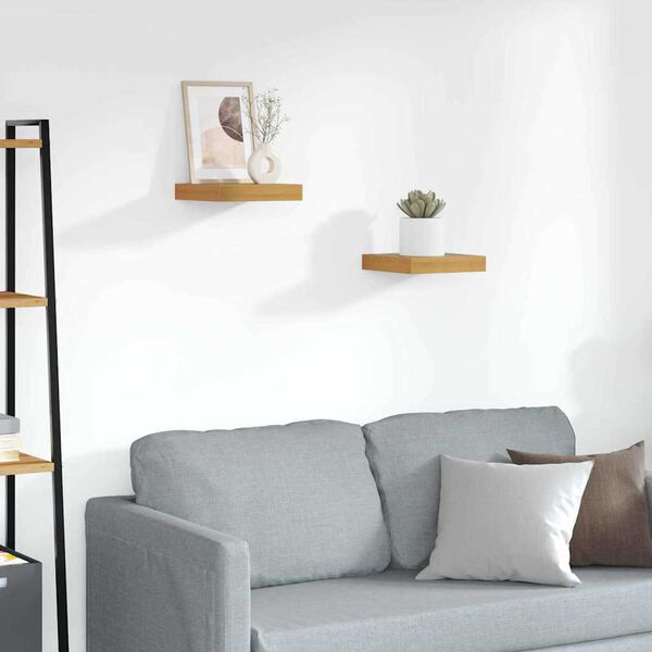 vidaXL &Eacute;tag&egrave;re Murale 2 pcs Marron 23 x 23,5 x 4 cm Bois d'ing&eacute;nierie