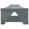 vidaXL Tente pliable avec 4 parois lat&eacute;rales 3 x 4,5 m Anthracite