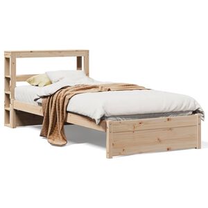 vidaXL Cadre de lit avec t&ecirc;te de lit sans matelas 75x190 cm