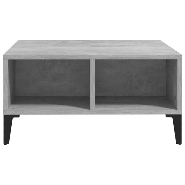 vidaXL Table basse gris béton 60x60x30 cm bois d'ingénierie