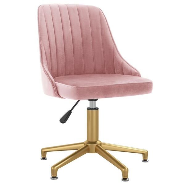 vidaXL Chaise pivotante de salle &agrave; manger Rose Velours