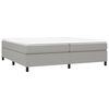 vidaXL Sommier &agrave; lattes de lit avec matelas Gris clair 200x200cm Tissu