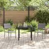 vidaXL Ensemble de salle &agrave; manger pour jardin 3 pcs Gris polyrotin