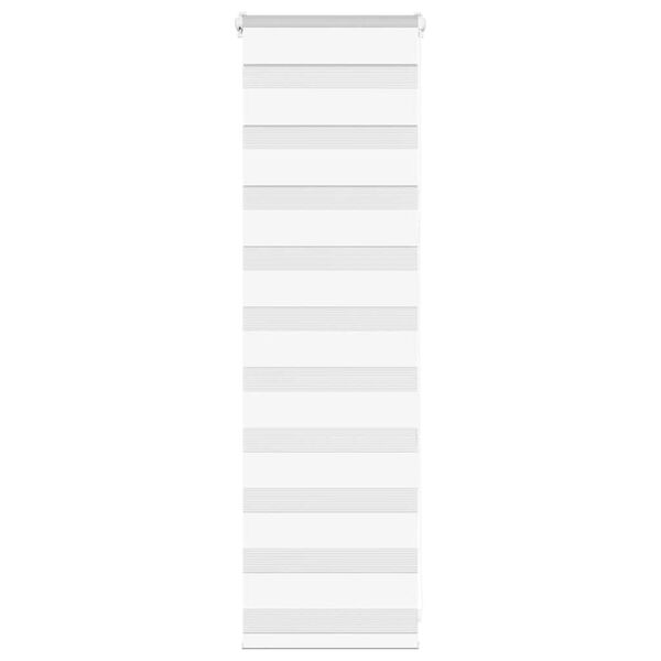 vidaXL Store z&egrave;bre blanc 50x100 cm largeur du tissu 45,9 cm polyester