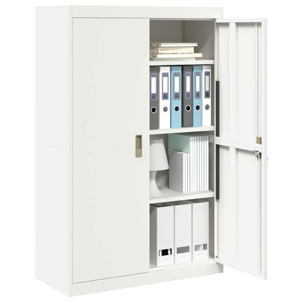 vidaXL Armoire de rangement 2 pcs Blanc 90 x 40 x 140 cm Acier