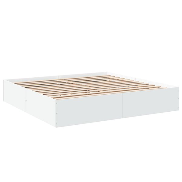 vidaXL Cadre de lit sans matelas blanc 180x200 cm