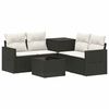 vidaXL Ensemble de Canap&eacute;s 6 pc Noir et blanc cr&egrave;me