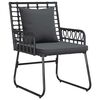 vidaXL Ensemble de meubles de jardin 4 pcs Noir et anthracite