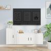 vidaXL Ensemble de meubles TV 2 pcs Blanc Bois d'ing&eacute;nierie
