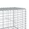 vidaXL Panier gabion avec couvercle 200x100x50 cm fer galvanisé