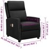 vidaXL Fauteuil électrique de massage Noir Similicuir