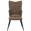vidaXL Chaise de relaxation avec tabouret Marron Tissu