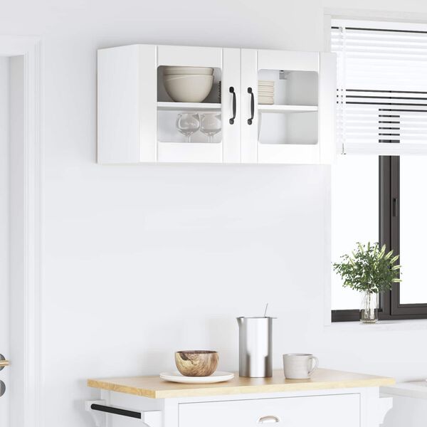 vidaXL Armoire de cuisine Blanc brillant 80 x 31 x 40 cm