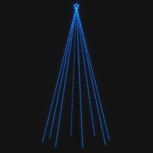 vidaXL Sapin de No&euml;l &agrave; LED Int&eacute;rieur/Ext&eacute;rieur 576 LED bleu 3,6 m