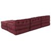 vidaXL Canapé modulaire 4 pcs Marron tissu