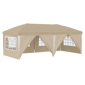 vidaXL Tente de f&ecirc;te pop-up 575 x 288 x 245 cm Cr&egrave;me