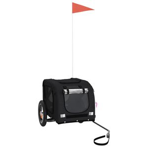 vidaXL Remorque de v&eacute;lo pour animaux de compagnie noir