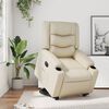 vidaXL Fauteuil inclinable &eacute;lectrique cr&egrave;me similicuir