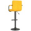 vidaXL Tabourets de bar lot de 2 jaune moutarde velours