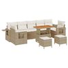 vidaXL Ensemble de canap&eacute; de jardin 13 pcs Beige et cr&egrave;me polyrotin