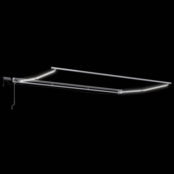 vidaXL Cadre de store manuel avec LEDs Blanc 4 &times; 3 m Aluminium