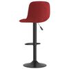 vidaXL Tabourets de bar lot de 2 rouge bordeaux velours