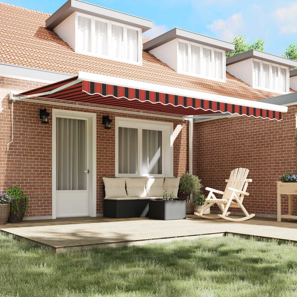 vidaXL Auvent Orange et marron 450 x 300 x 165 cm