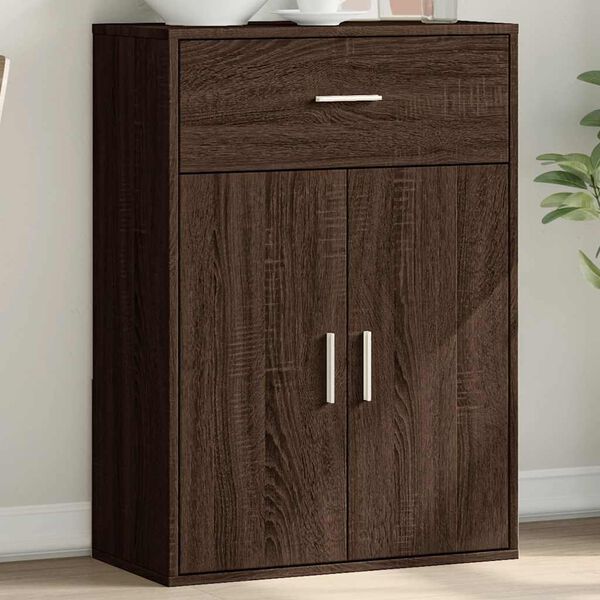 vidaXL Buffet ch&ecirc;ne marron 60x30x84 cm bois d'ing&eacute;nierie
