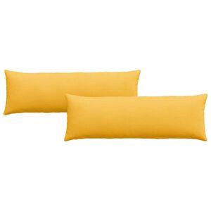 vidaXL Coussins de canap&eacute; 2 pcs Jaune clair 120 x 40 cm