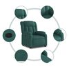vidaXL Fauteuil inclinable &eacute;lectrique Vert fonc&eacute; Tissu