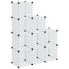 vidaXL Cubes de rangement 9 pcs Transparent PP