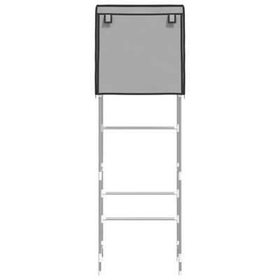 vidaXL Support de rangement 2 niveaux sur toilette Gris 56x30x170 cm