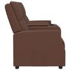 vidaXL Fauteuil inclinable et porte-gobelet 2 places Marron Similicuir