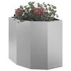 vidaXL Jardini&egrave;re d'Angle Argent 45 x 45 x 50 cm Acier inoxydable