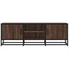 vidaXL Meuble TV chêne marron 120x35x41 cm bois d'ingénierie et métal