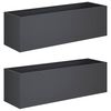 vidaXL Cache-pot de jardin 2 pc Anthracite 80 x 30 x 30 cm