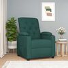 vidaXL Fauteuil inclinable Vert fonc&eacute; Tissu