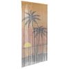 VidaXL Rideau anti-insectes imprim&eacute; palmier 100x200 cm bambou