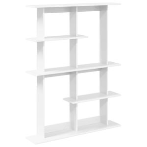 vidaXL &Eacute;tag&egrave;re Murale Blanc 102 x 20 x 130 cm Bois d'ing&eacute;nierie
