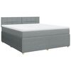 vidaXL Sommier &agrave; lattes de lit avec matelas Gris clair 180x200cm Tissu
