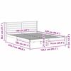 vidaXL Cadre de lit avec t&ecirc;te de lit Brun cire 160 x 220 cm Pin massif