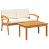 vidaXL Ensemble bistrot 2 pcs Huile Naturelle Bois d'Acacia Massif