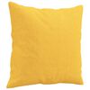 vidaXL Coussins d&eacute;coratifs lot de 2 Jaune clair 40x40 cm Tissu