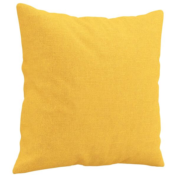 vidaXL Coussins d&eacute;coratifs lot de 2 Jaune clair 40x40 cm Tissu