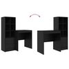 vidaXL Bureau avec tiroir 2 pcs Ch&ecirc;ne noir